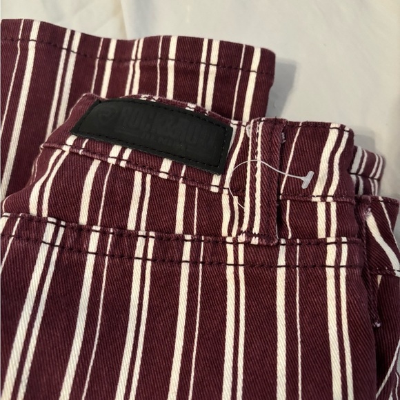 ROCK & ROLL DENIM WOMEN'S MAROON STRIPE FLARE JEANS 26 - Picture 3 of 8